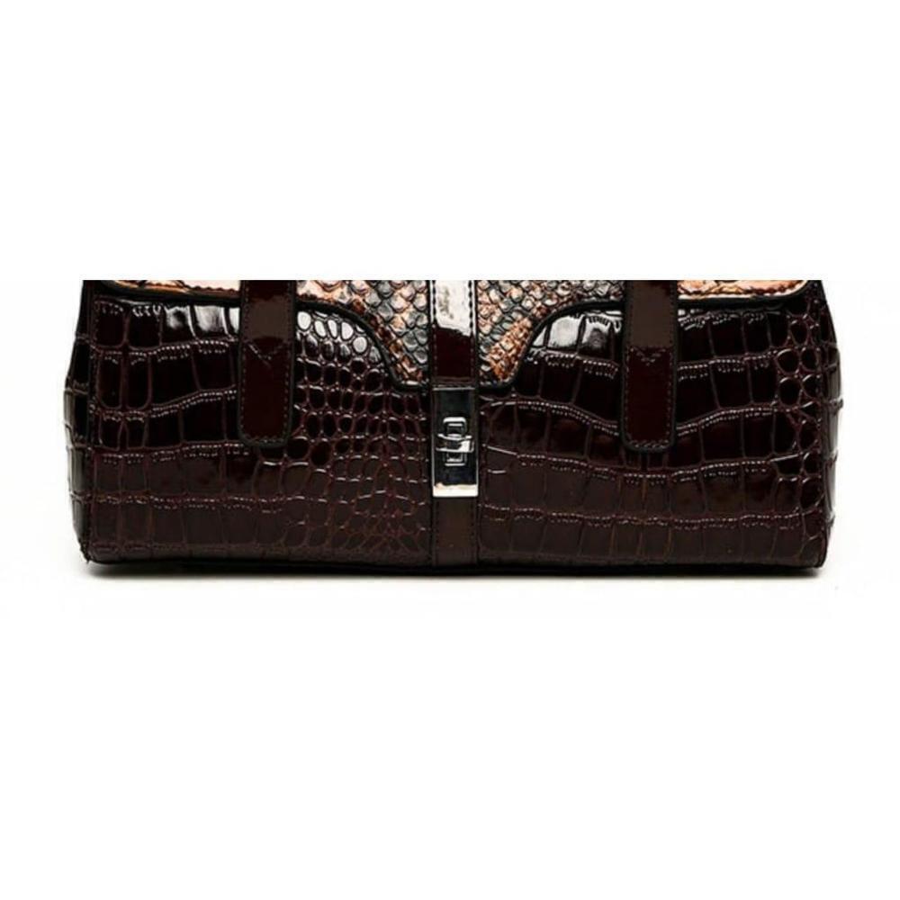 Large Capacity Shoulder Handbag In Snake Pattern - Picture 3 of 4